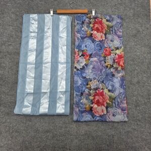 Honey Italy Floral Scarf & Light Blue Striped Scarf Bundle 2 Piece Set